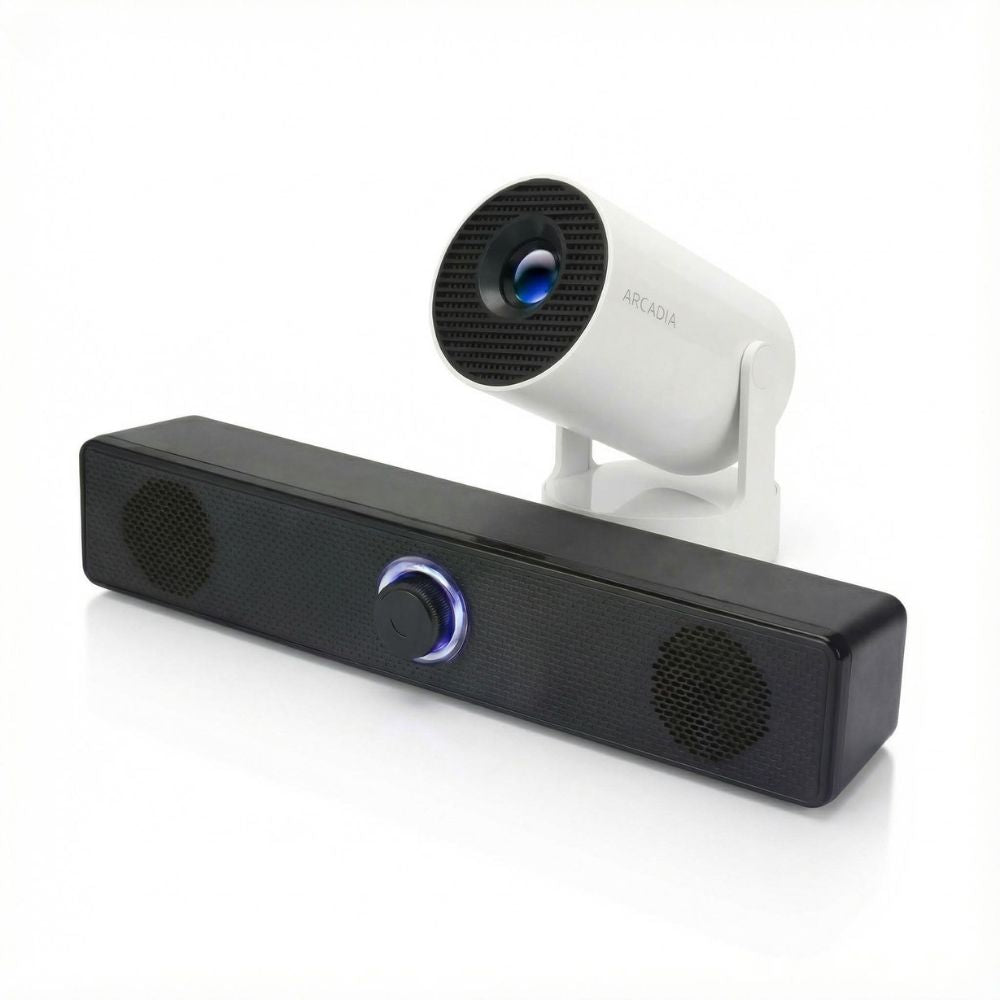 Station Sonore Immersive 360° : Audio Bluetooth Haute-Fidélité pour Setup Projecteur & Jeu