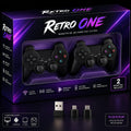 Pack 2 manettes sans fil 2,4 GHz Retro One pour console de salon S, avec récepteur USB et adaptateurs USB-C