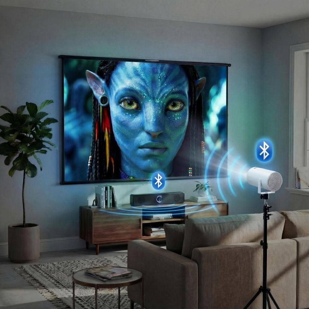 Station Sonore Immersive 360° : Audio Bluetooth Haute-Fidélité pour Setup Projecteur & Jeu