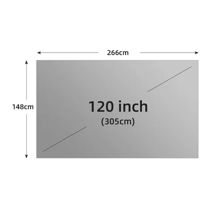Toile de Projection 4K Surface Mate – Tissu Épais Anti-plis Haute Densité 16:9 – Multitaille (60" à 133")
